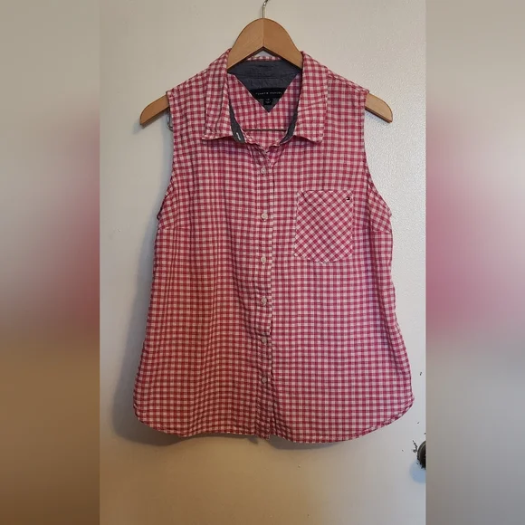 Tommy Hilfiger Pink Gingham Button Down Shirt - Picture 2 of 5